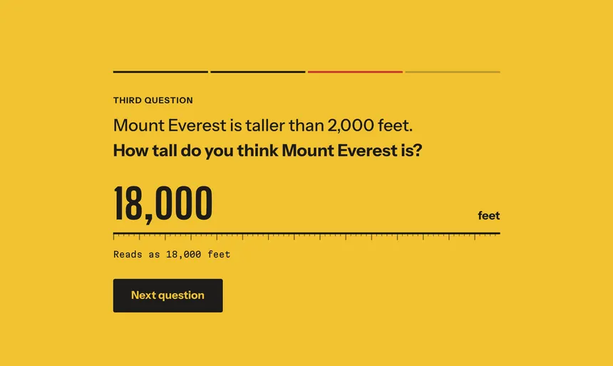 Ballpark question: Mount Everest is taller than 2,000 feet. How tall do you think Mount Everest is?